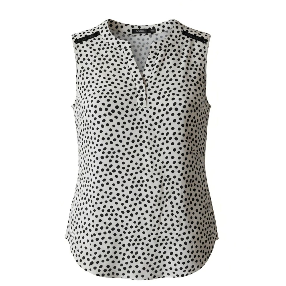 Cure Top Womens Sleeveless Blouse Pullover Casual Ladies Size 1 XL